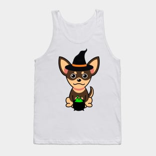 Cute small dog is a witch Tank Top